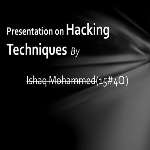 Hacking Techniques