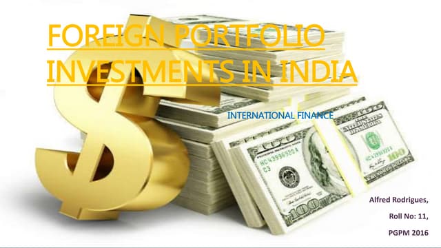 Foreign Portfolio Investment in India