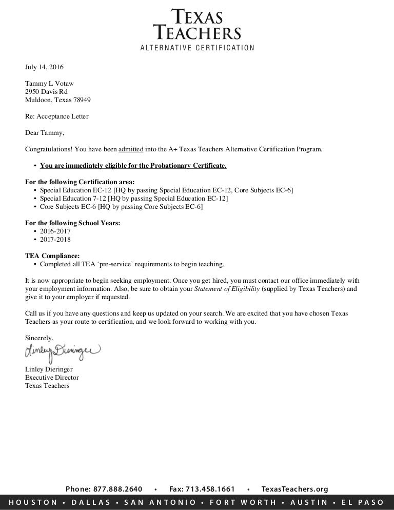 Statement Of Eligibility