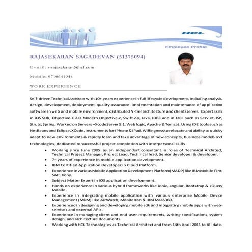 Mobility Architect_Rajasekaran Sagadevan_10+