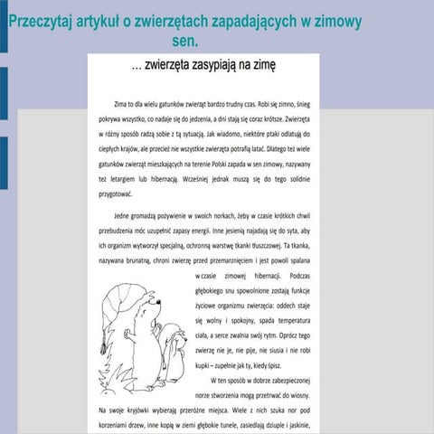 Zwierzęta zapadające w_zimowy_sen | PPTX