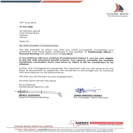 Employment confirmation | PDF