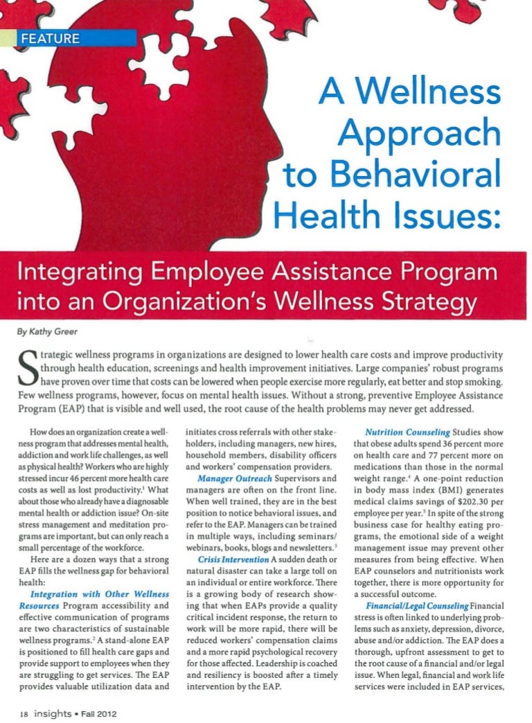 AWellnessApproachtoBehavioralHealthIssues