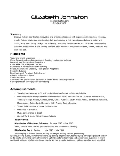 Jenny Resume 2015 | DOCX | Daycare and Pre-School | Parenting