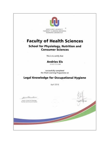 L Kapp Nwu Photography certificate | PDF