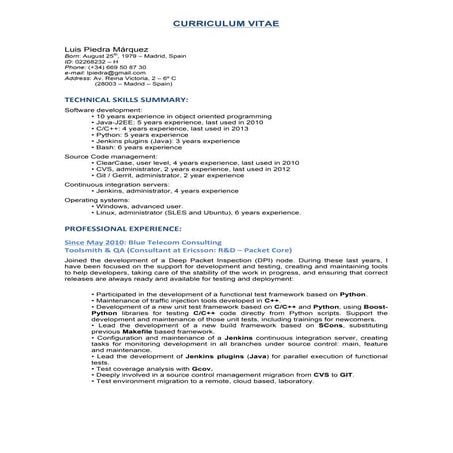 Curriculum Vitae LP