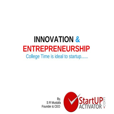 innovation and entrepreneurship