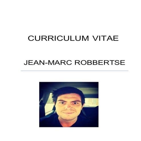 Jean-Marc Robbertse CV