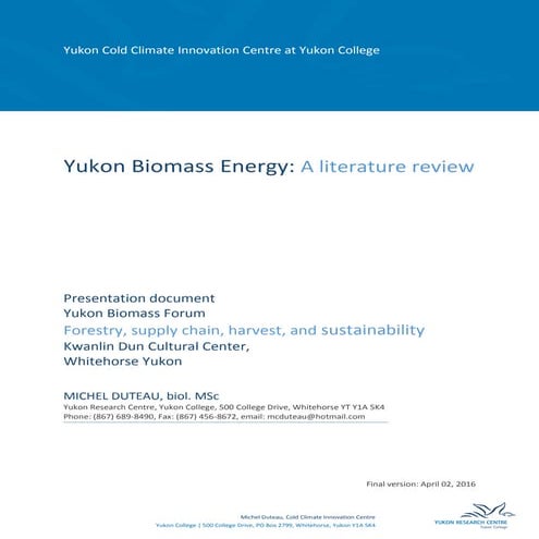 Duteau 2016. Biomass Report_final