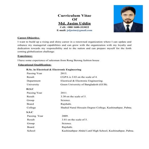 SAIDUL-EEE(CV) | PDF