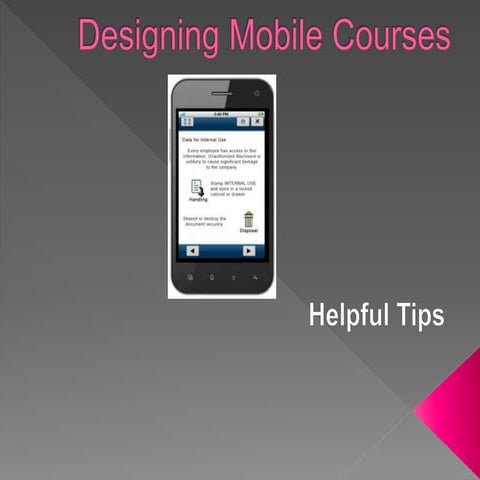 Designing Mobile Courses