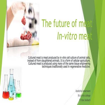 Lab - cultured meat | PPTX