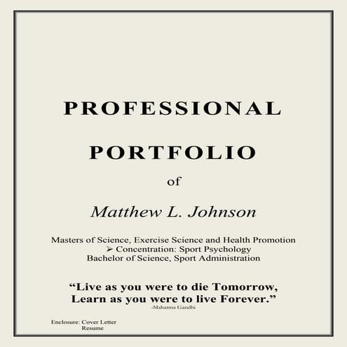 Coaching Portfolio