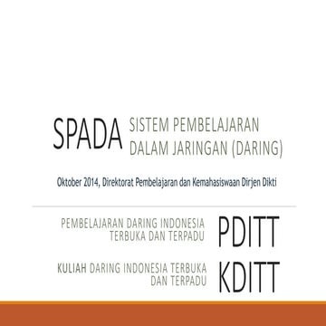 SPADA (Sistem Pembelajaran Dalam Jaringan)
