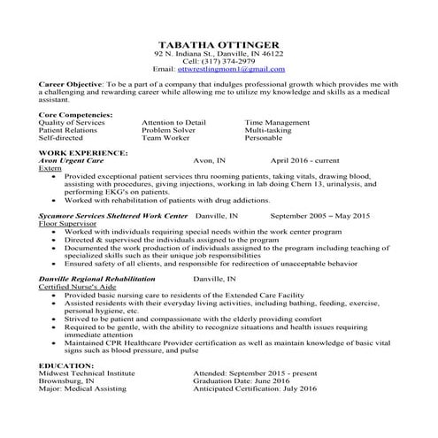 Felicia McKenna bsn rn resume 1 | DOCX