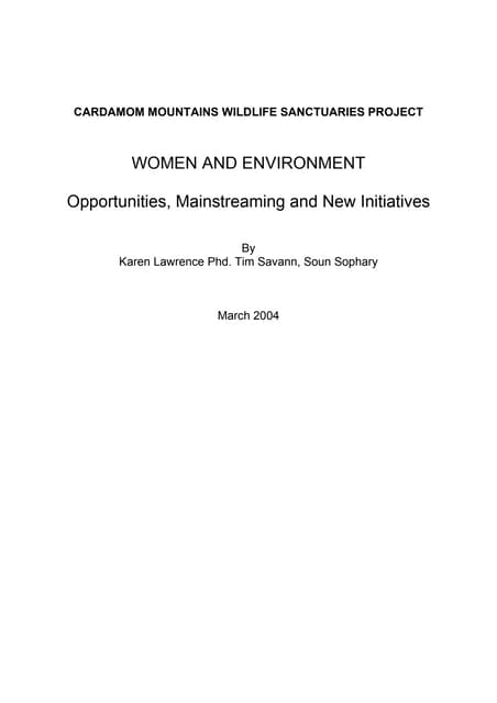 women & env.