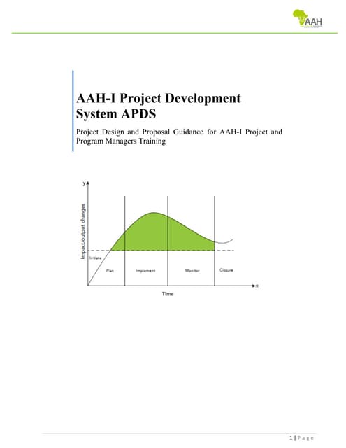 Project Design & Proposal Guidance Training 4 Managers