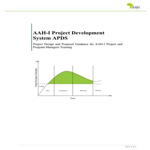 Project Design & Proposal Guidance Training 4 Managers