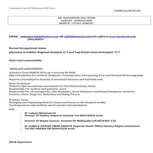 General practitioner CV | PDF