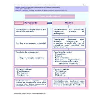 Percepcao e Razao
