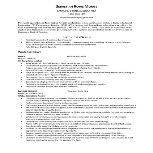 Resume Elvis Perez Pdf