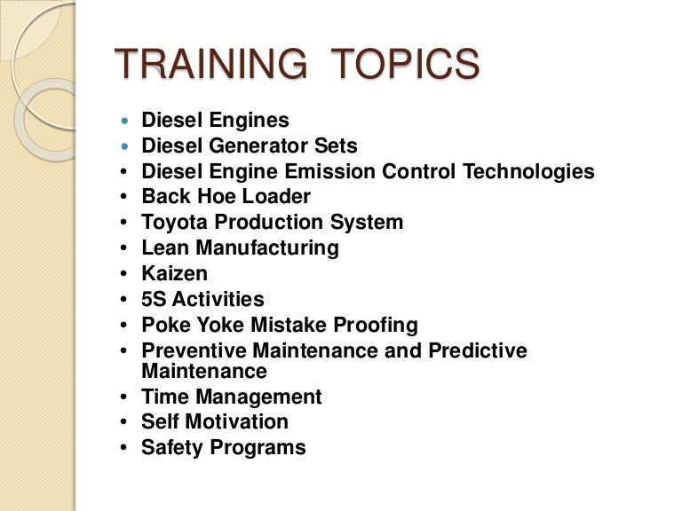 Training Programs