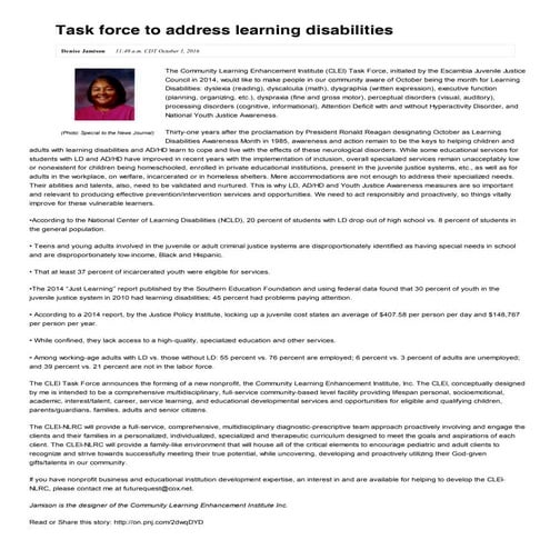 CLEI - PNJ Press Release (10-1)