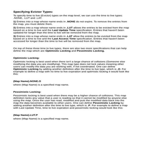 Time To Live Specifications