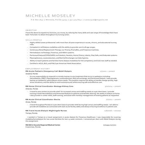 lacey resume | DOC