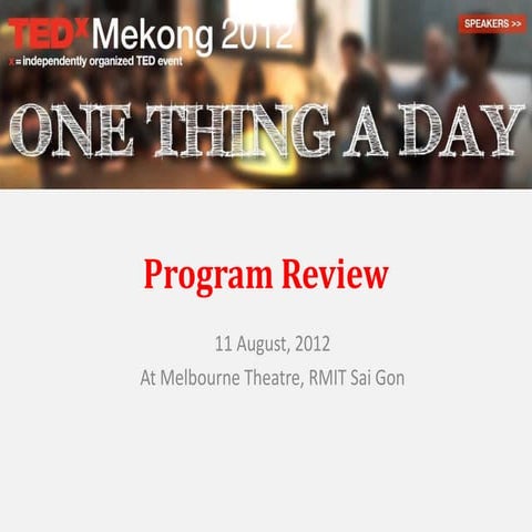 TEDxMekong 2012 Report