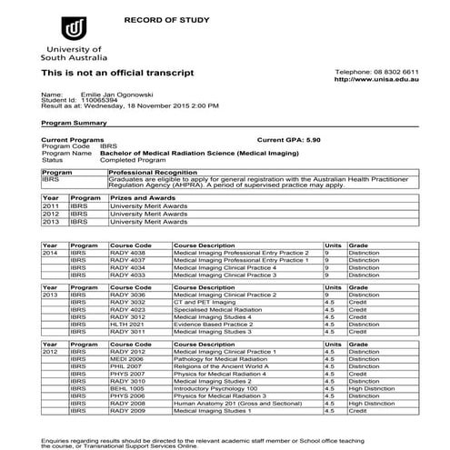 UnofficialTranscript