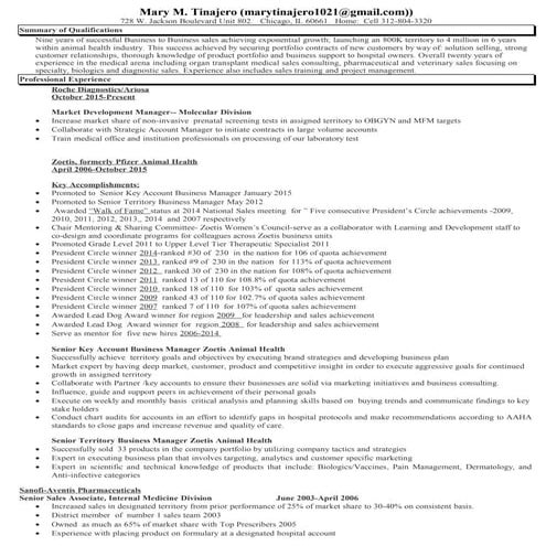 Mary Tinajero cv December 2015