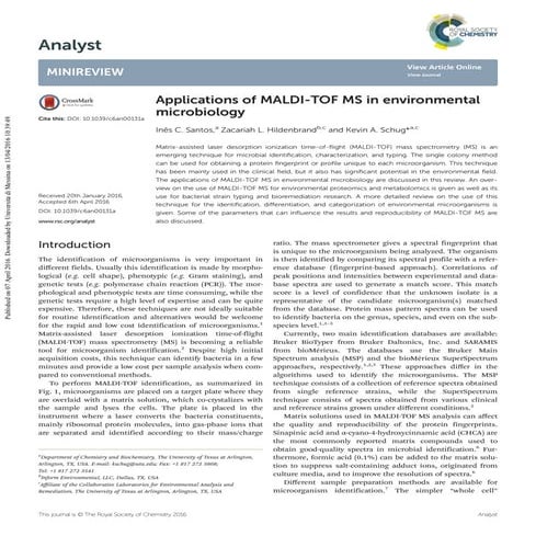 2016 Analyst MALDI Env Microb_ICS_ASAP