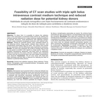 Feasibility of CT scan studies with...