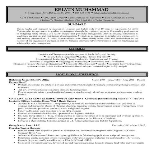 Kelvin Muhammad Logistics Resume Final