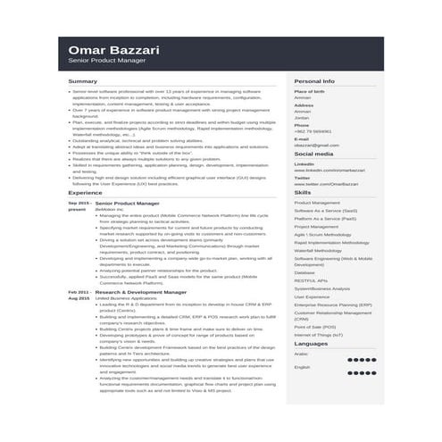 Omar Bazzari Resume