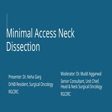 Neck dissection in head and neck cancer 1