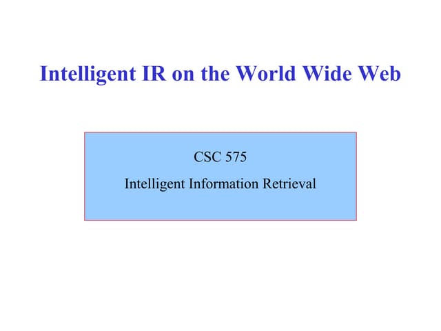 Information retrieval