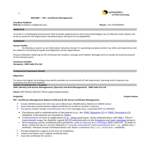Sreedhar CV_PKI - Certificate Management 