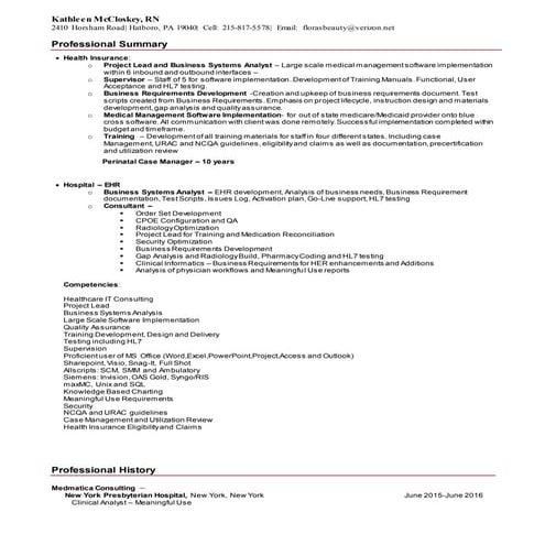 Resume updated Sept. 2016