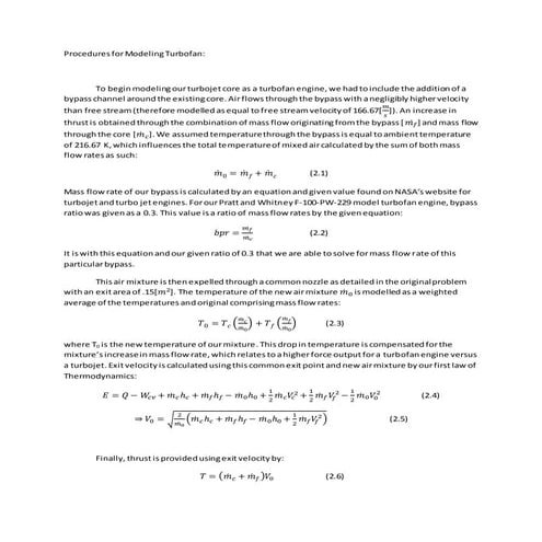 Procedures for Modeling Turbofan