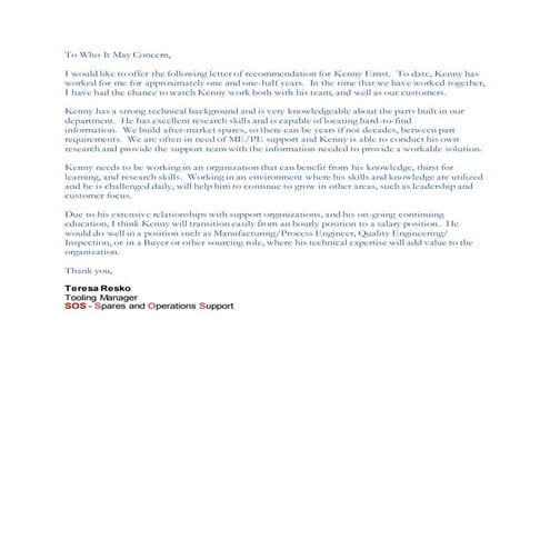 AMA Reference Letter | PDF