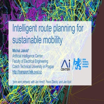 Intelligent route planning for sustainable mobility