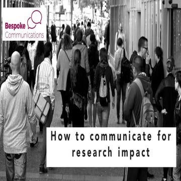 Communication for research impact