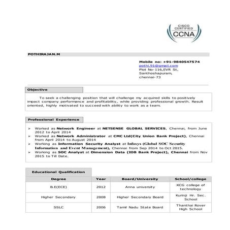 RESUME_Pothirajan M-SIEM