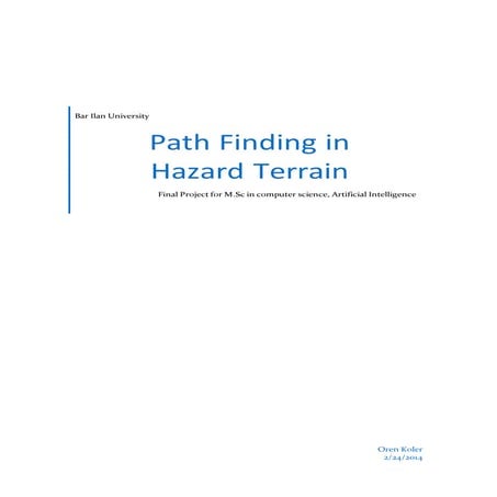 Path Finding In Hazad Terrain