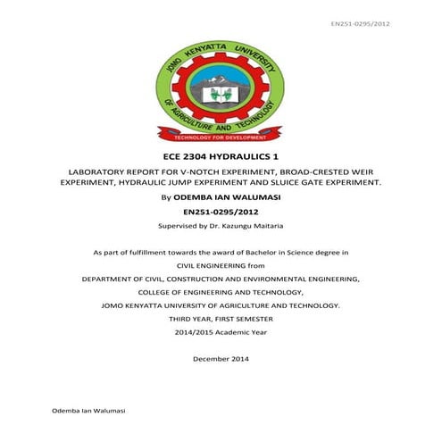 Odemba ECE2304 Hydraulics1Lab