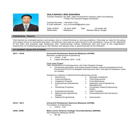 Resume Fazli 1