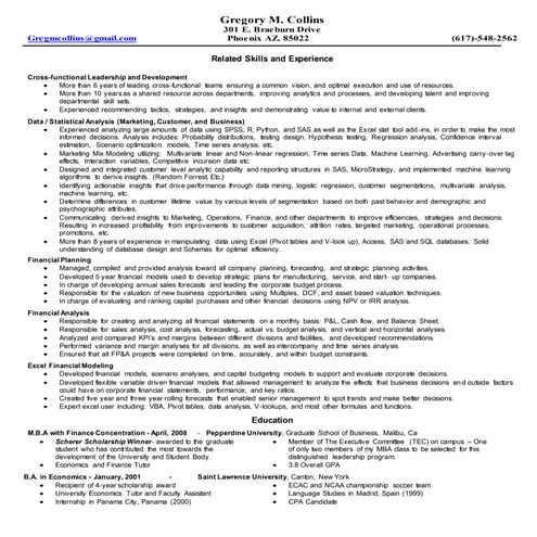 Greg Collins Resume 2016 - MM