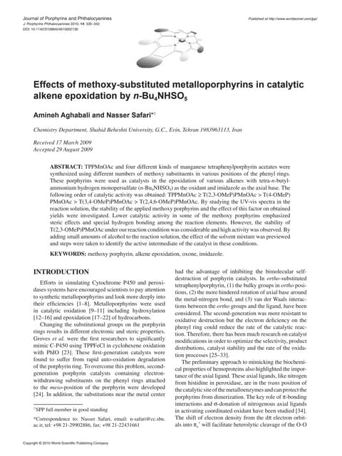 Methoxy porphyrins